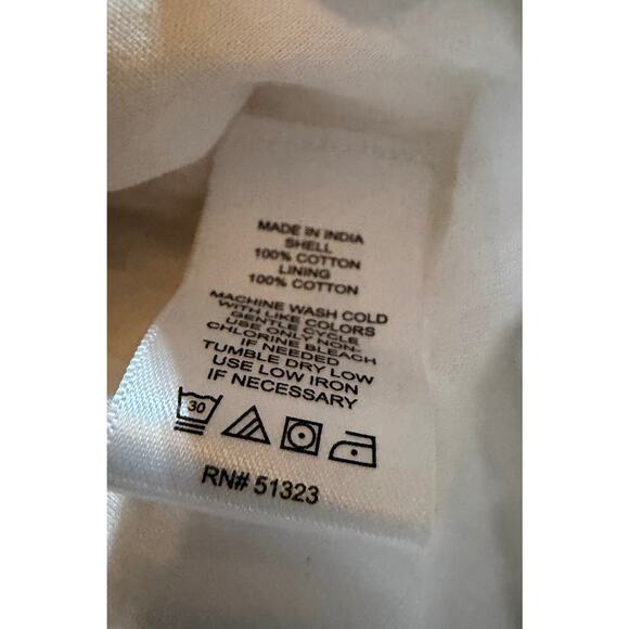 1.STATE Blouse Womens Size XL White Sleeveless Tie-Neck Peplum Hem Top - Picture 4 of 6